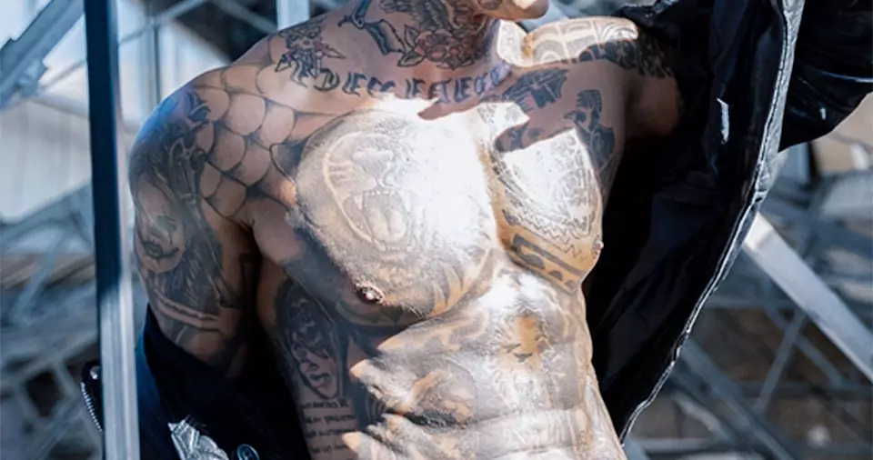 What is considered heavily tattooed