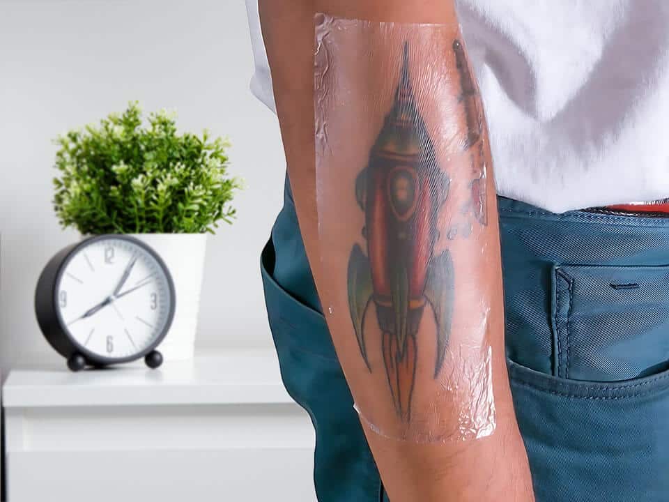 How Long to Leave Derma Wrap on Tattoo 1