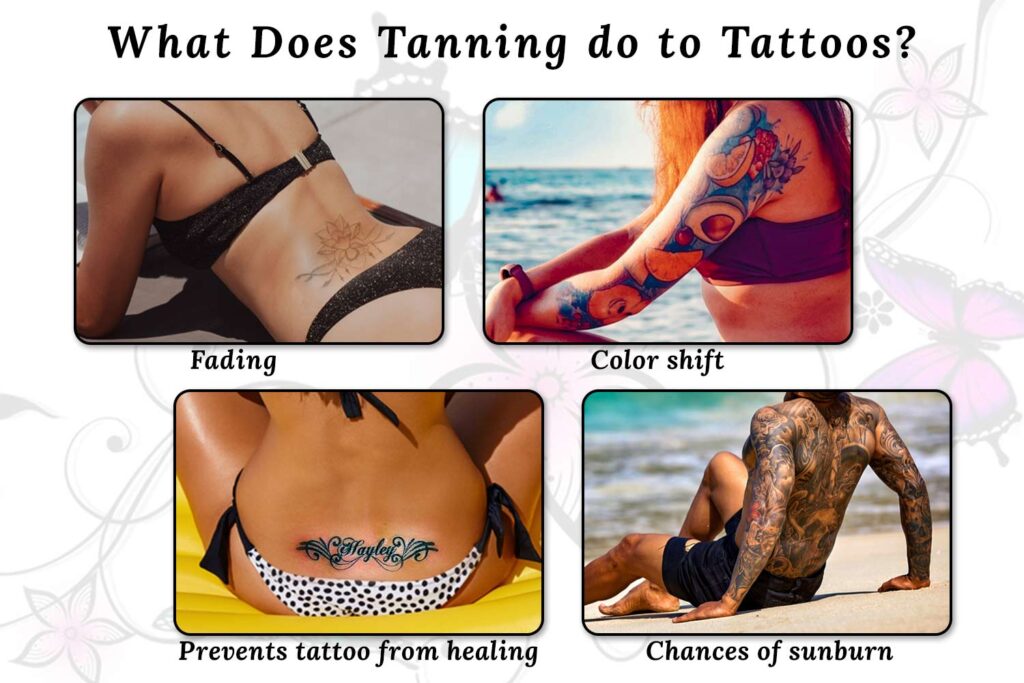 4 Effects of tanning on tattooed skin