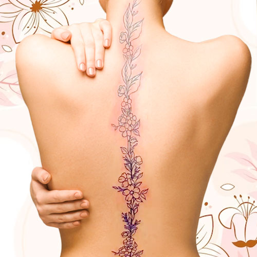 Full spine tattoo