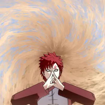 Gaara using his ability