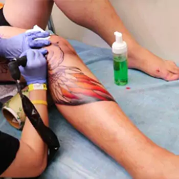 Wash the skin with green soap