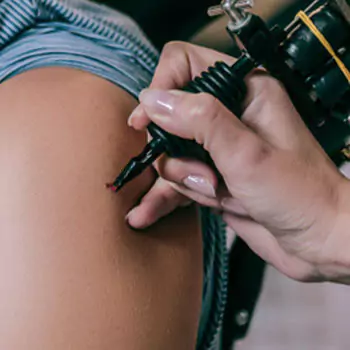 Wash the skin with green soap