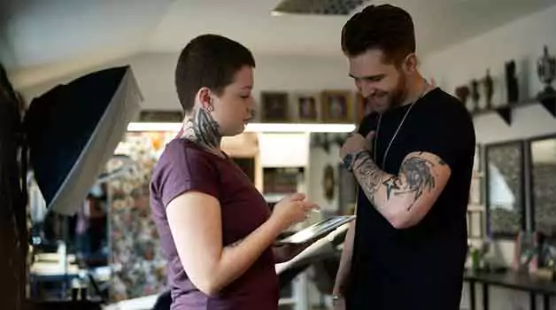 During the tattoo consultation