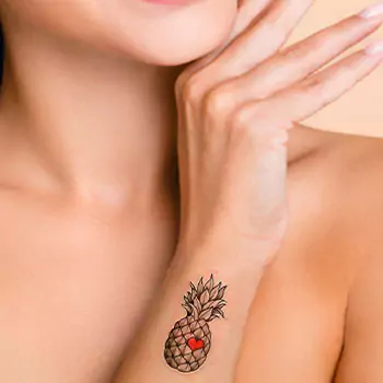 Heart on pineapple body