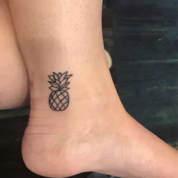 Line pineapple tattoo