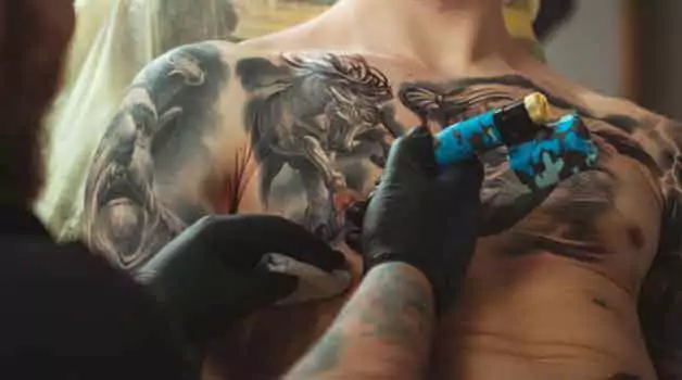 Number of sessions for chest tattoo