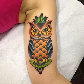 Pineapple with animal face