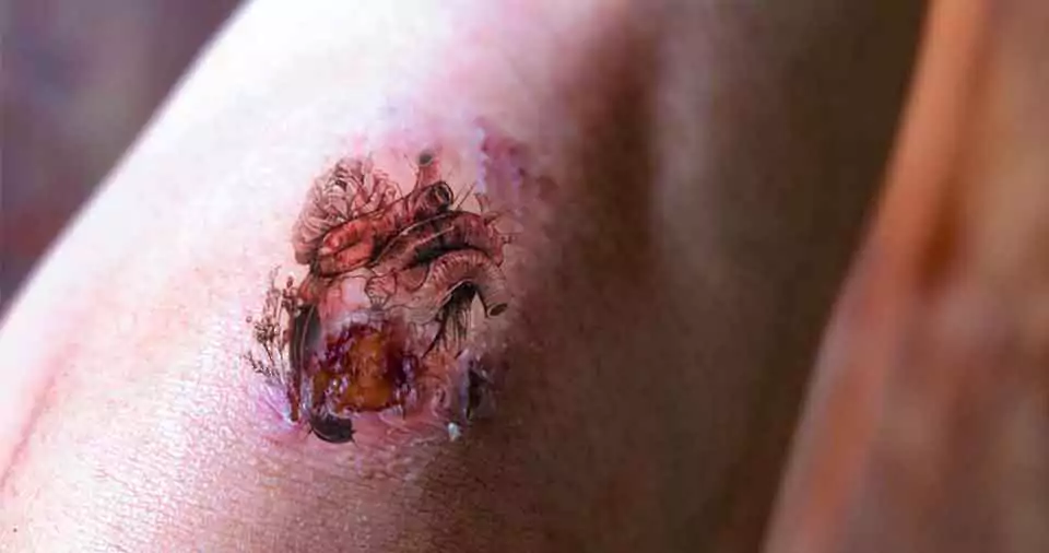 Tattoo scab came off and no ink underneath