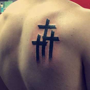 Three cross tattoo