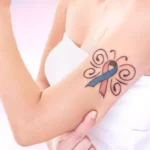 What does a pink and blue ribbon tattoo mean