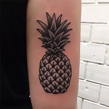 Whimsical pineapple tattoo