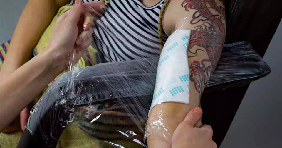 How Long to leave tegaderm on tattoo