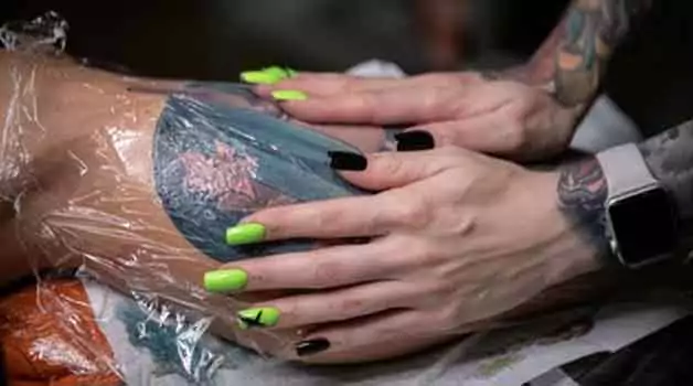 How the tegaderm Will look like during aftercare