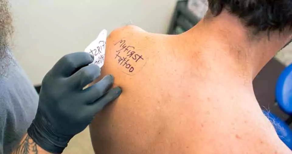 How to remove tattoo stencil