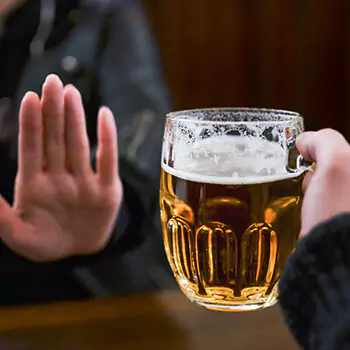 No alcohol before the procedure