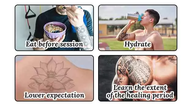 Preparing before tattoo removal session