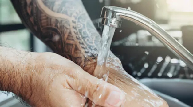 Right time to stop washing tattoos