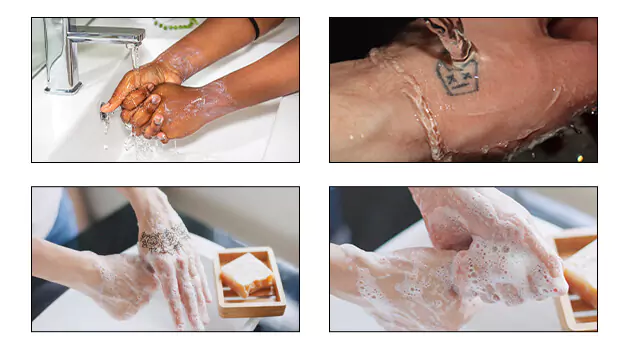 Steps for washing new tattoo regularly