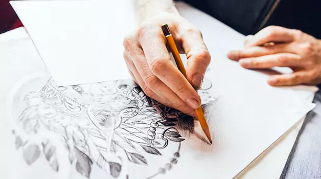 Tattoo stencil on regular paper