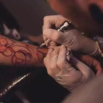 Tattooing friends and clients (3rd Year)