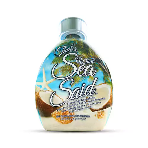 That’s what sea said tanning lotion