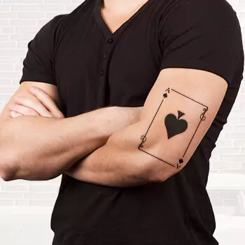 Upside-down Spade Tattoo