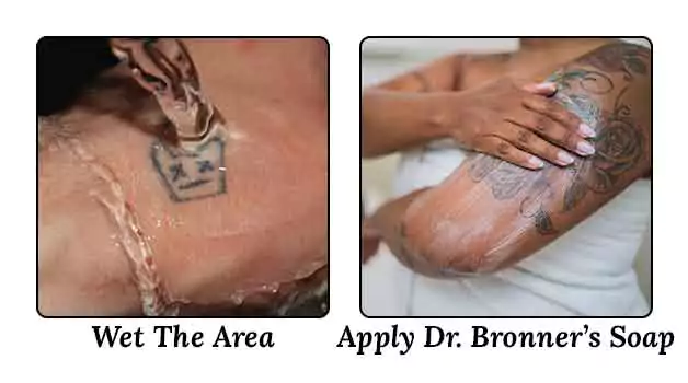Using diluted dr. Bronner’s soap for tattoos