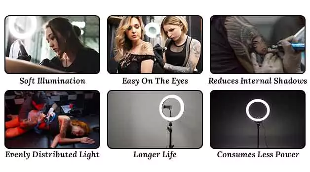 12 Benefits of using ring lights for tattooing