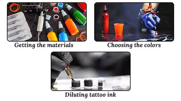 Diluting tattoo ink Step-by-step guide