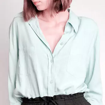 Loosely fitted button-up shirts