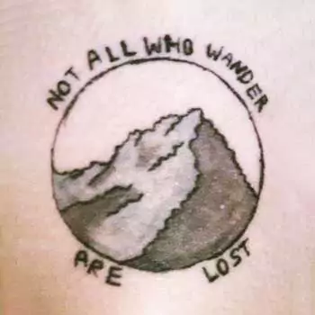Not all who wander are lost minimal tattoo
