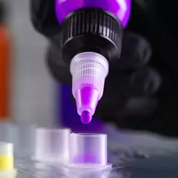 Purple tattoo ink