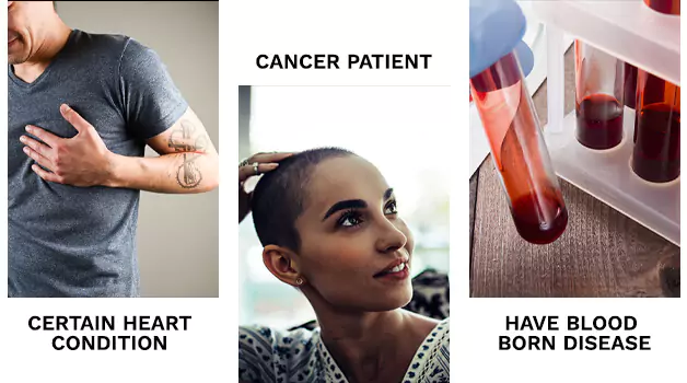 Reasons to become ineligible to donate plasma even though you waited after getting a tattoo