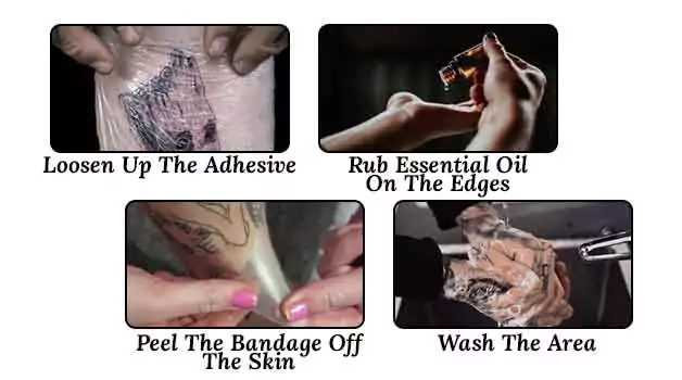 Removing waterproof tattoo wrap