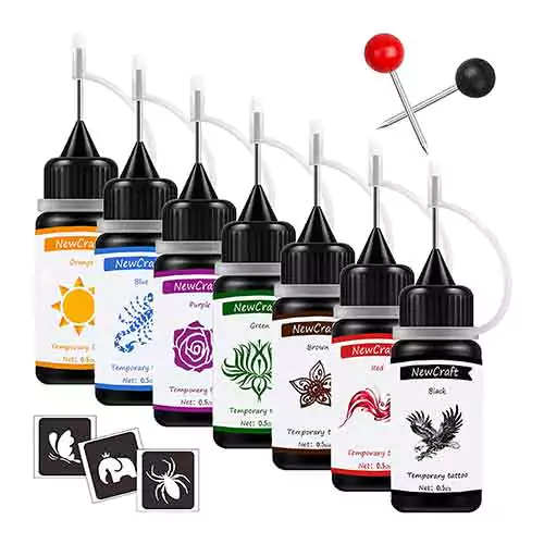 Temporary tattoo ink and stencils for adults teens kids