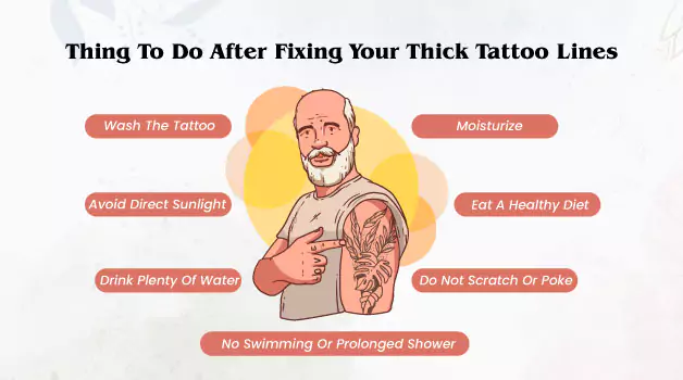 Things to do after fixing your thick tattoo lines