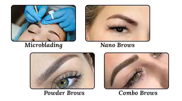Types of eyebrow tattoos