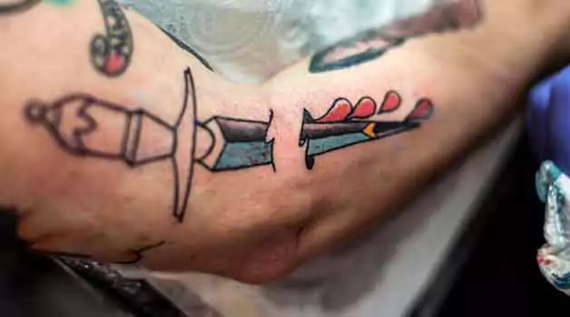 Understanding natural dryness of  healing tattoo