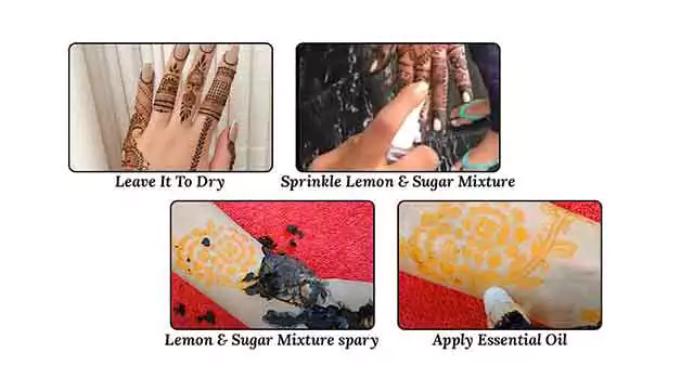 Using henna tattoo stencils step