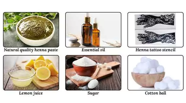 Using henna tattoo stencils