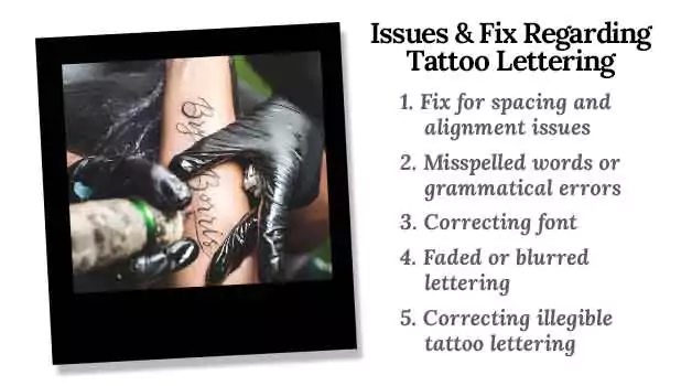 5 Issues & fix regarding tattoo lettering