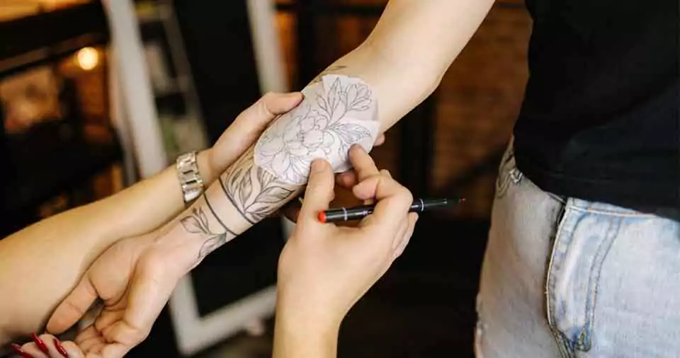 How to apply tattoo stencil without deodorant