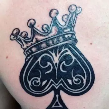Crowned King of Spades tattoo