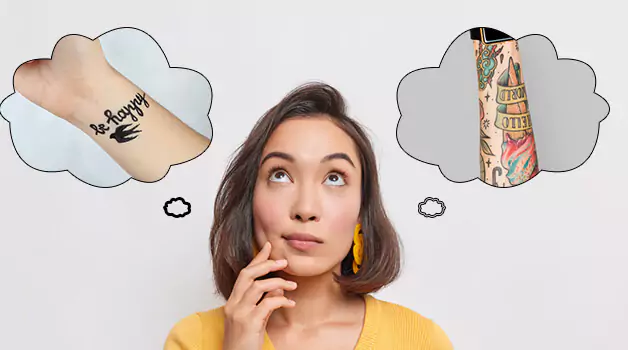 Deciding aspects of tattoo facing in or out