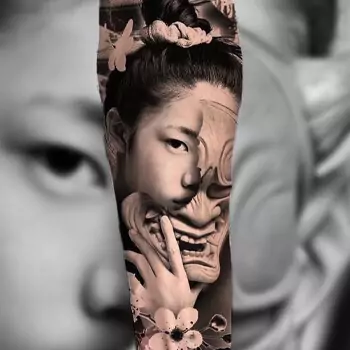 Japanese realism style tattoo