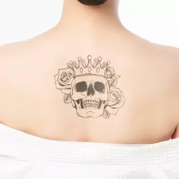 King of Spades with roses tattoo