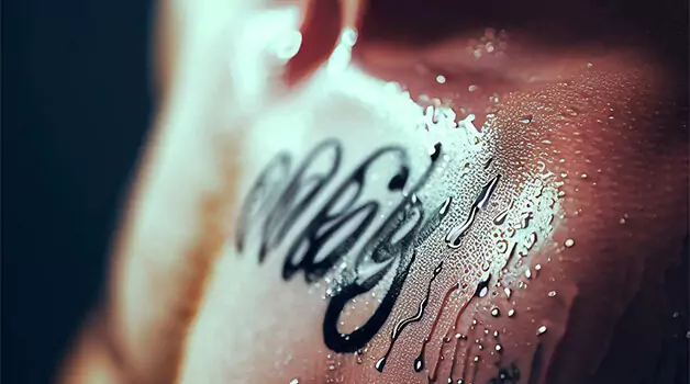 Sweating with a new tattoo