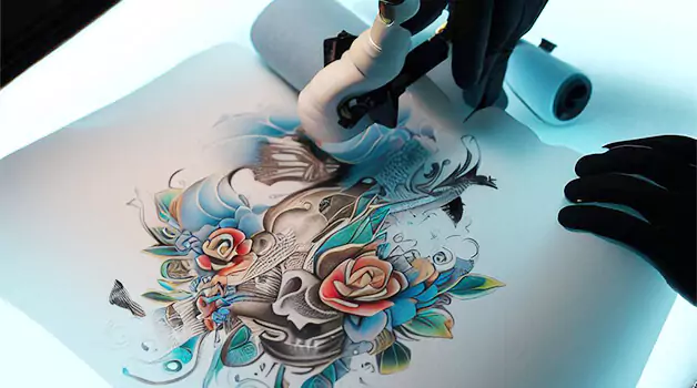 Using-tattoo-transfer-paper-without-machine-tracing-guide