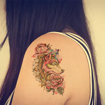 Watercolor-fenrir-wolf-tattoo